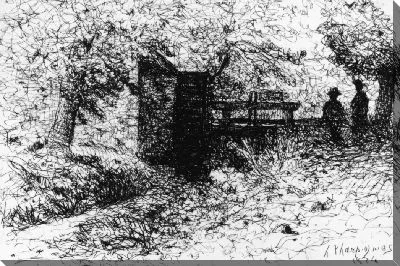 Картина Две фигуры у маленького Уотергейта