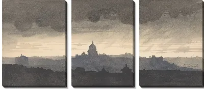 Картина Святой Петр, увиденный с Пинчио, Рим