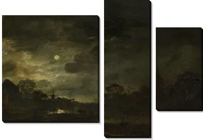 Пейзаж при лунном свете