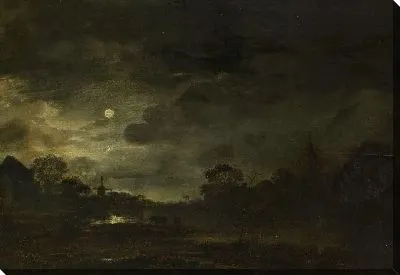 Картина Пейзаж при лунном свете