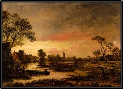 Речной пейзаж №28