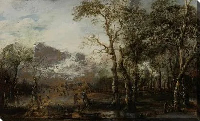 Картина Пейзаж с охотником