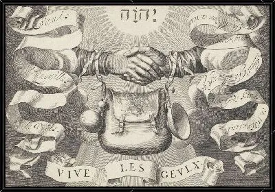 Картина Две руки с шармом-сумкой, символом Геузена