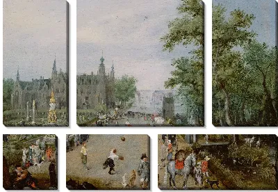 Картина Jeu de Paume перед загородным дворцом