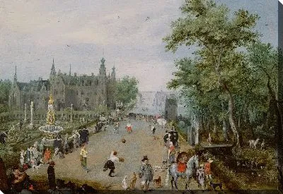 Картина Jeu de Paume перед загородным дворцом