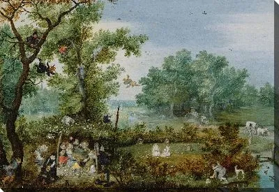 Картина Веселая компания в беседке