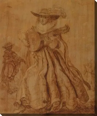 Картина Танцующая дама с гитарой