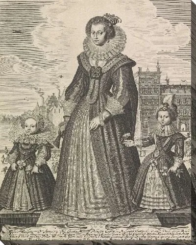 Картина Портрет Амалии ван Солмс, Виллема II, принца апельсина и Луизы Анриетты, принцессы апельсина