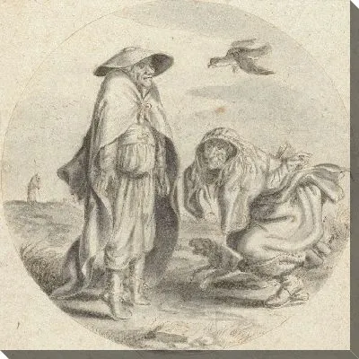 Картина Мужчина и женщина, которые подражают птицам