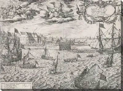 Картина Прибытие и прием графа Палатина Фридриха с его женой Елизаветой во Флиссинген (лист 4), 1613 г.