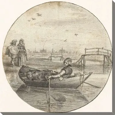 Картина Женщина в весельной лодке