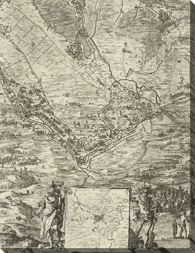 Картина Большая карта осады Ден Боша Фредериком Хендриком (нижняя центральная страница), 1629