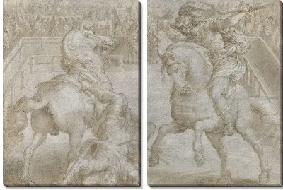 Картина Джованни Медичи в поединке