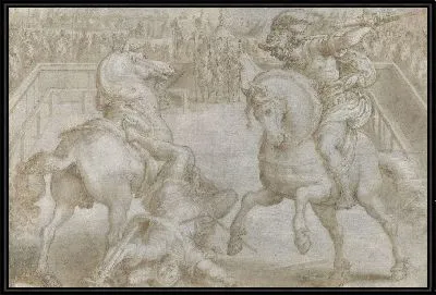 Картина Джованни Медичи в поединке