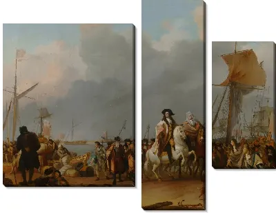 Картина Прибытие Стадхолдера-короля Виллема III (1650-1702) в Ораньепольдер 31 января 1691 года