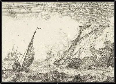 Картина Корабли в море