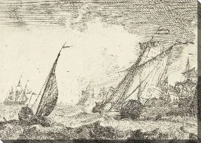 Картина Корабли в море