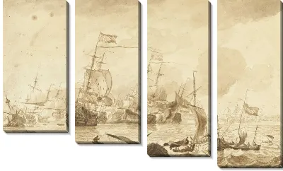 Картина Морское сражение