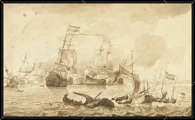Картина Морское сражение