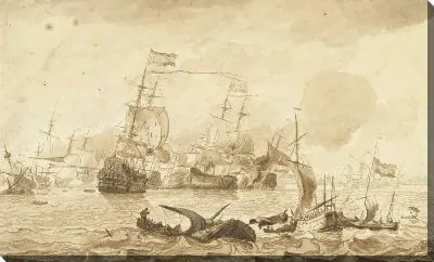 Картина Морское сражение