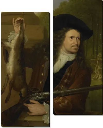 Картина Ян де Хуг (1650-1731). Двоюродная сестра Анны де Хуг, одетая для стрельбы