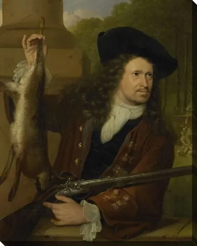 Картина Ян де Хуг (1650-1731). Двоюродная сестра Анны де Хуг, одетая для стрельбы