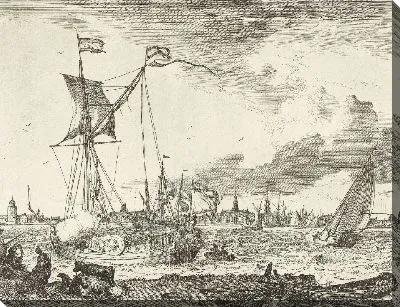 Картина Риверсайд с пасущимися животными