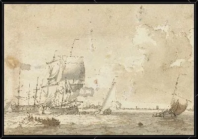 Картина Корабли на воде для города