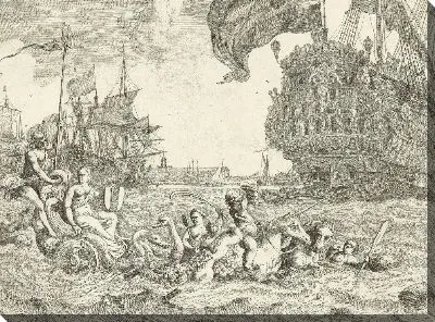 Картина  с кораблями