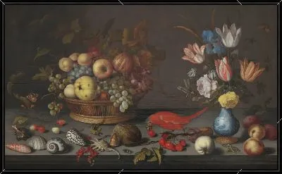 Фрукты, цветы и ракушки