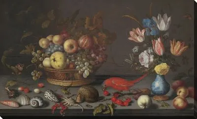 Фрукты, цветы и ракушки