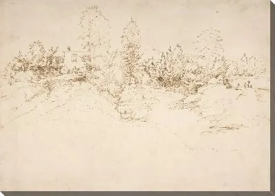 Картина Пейзаж (лесной подход к городу)