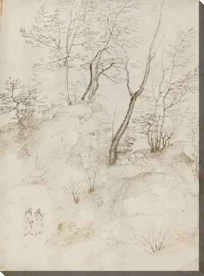 Картина Два монаха на склоне холма [ректо]