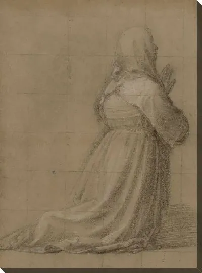 Картина Женщина на коленях в молитве, вид сзади (этюд для фигуры святой Екатерины)