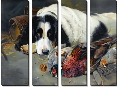 Картина Собака после охоты (The dog after hunting)