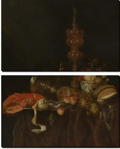 Картина Натюрморт с лобстером и фруктами