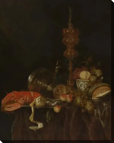 Картина Натюрморт с лобстером и фруктами