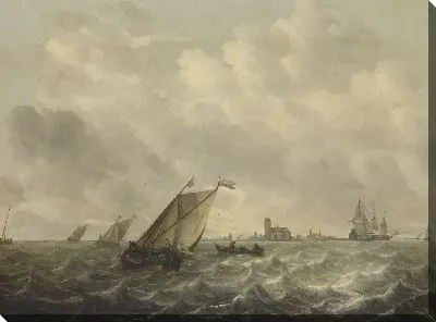 Картина вид на реку