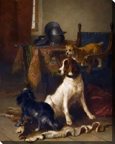 Картина Собаки, ожидающие возвращения (Awaiting his return )