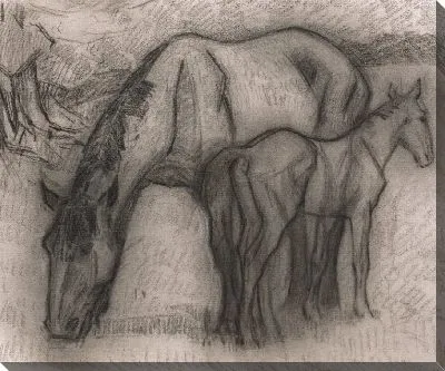 Картина Этюд для Маре и Жеребенка, Литчетц, Клайхидон