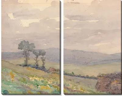 Картина Пейзаж с тремя деревьями