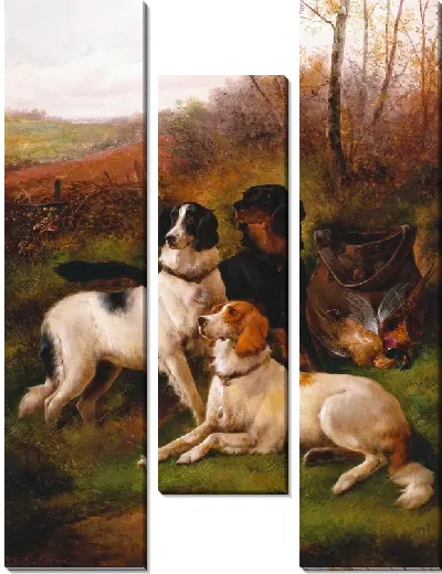 Модульная картина Собаки и охота (Dogs and Hunting)