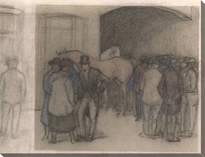 Картина Утро в Таттерсолле (с дополнительными набросками в левом поле)