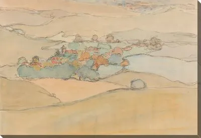 Картина Деревня в Сассекс Даунс