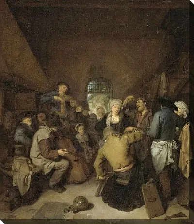 Картина Крестьяне занимаются музыкой и танцами