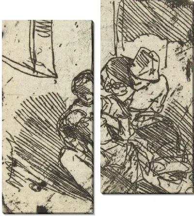 Женщина кормит ребенка грудью, мужчина стоит за ней