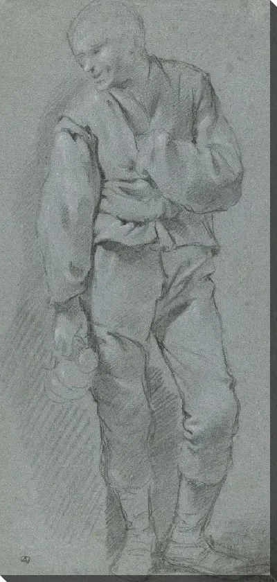 Картина Этюд стоящего человека с пивным кувшином в руке