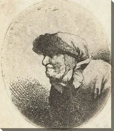 Картина Бюст старухи и профиль