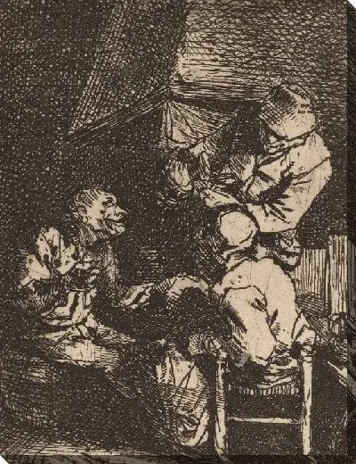 Картина Группа у камина