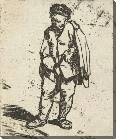 Стоящий мужчина с плащом через плечо